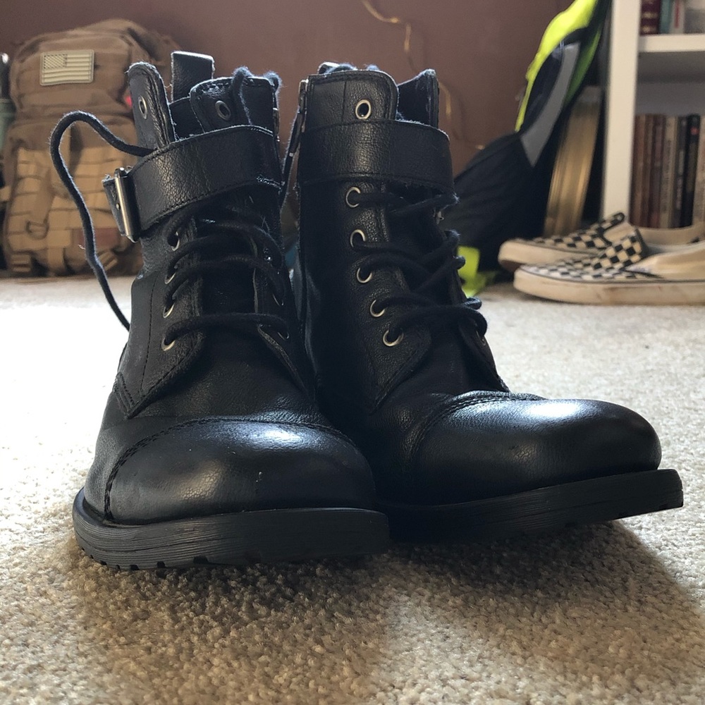 Banana republic leather black boots men’s 8